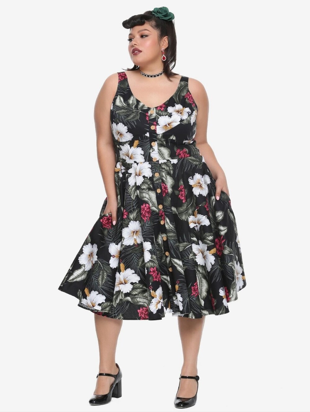 Hell Bunny X Hot Topic Tahiti 50's Dress 2X - Picture 5 of 14